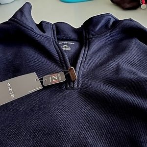 Big and Tall Pull over half zip sweater